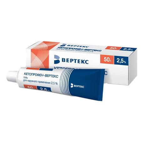 Фото Кетопрофен-Вертекс, гель 2.5%, 50 г