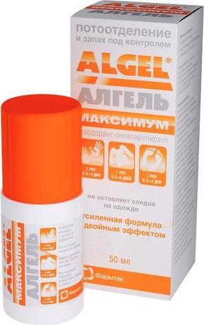Фото Алгель Максимум, дезодорант-антиперспирант, 50 мл