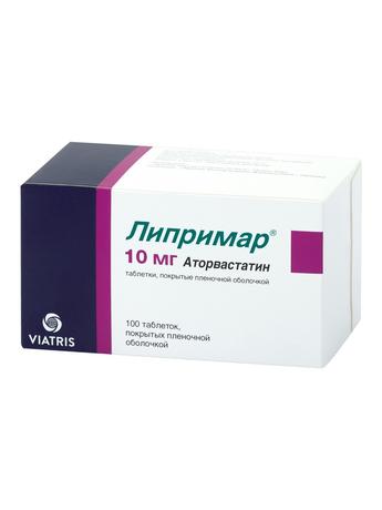 Фото Липримар, таблетки покрыт. плен. об. 10 мг, 100 шт.