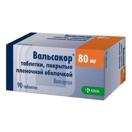 Фото Вальсакор, таблетки покрыт. плен. об. 80 мг, 90 шт.