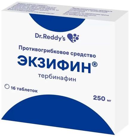 Фото Экзифин, таблетки 250 мг, 16 шт.