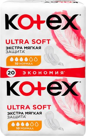 Фото Kotex Ultra Soft Нормал, прокладки 20 шт.