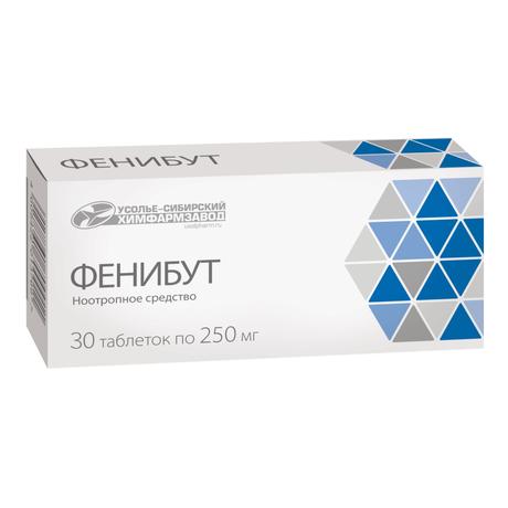 Фото Фенибут, таблетки 250 мг, 30 шт.