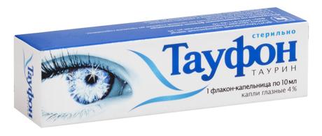 Фото Тауфон 4%, капли глазные 10 мл