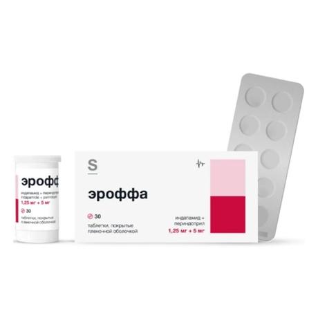 Фото Эроффа, таблетки покрыт. плен. об. 1.25мг+5мг, 30 шт.