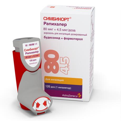 Фото Симбикорт Рапихалер, аэрозоль для ингаляций 80 мкг+4,5 мкг/доза, 120 доз