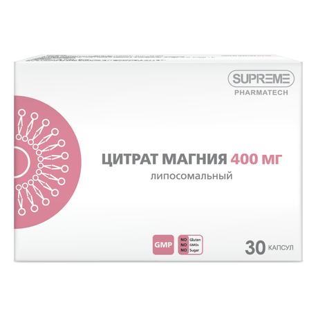 Фото Липосомальный цитрат магния капсулы 400 мг, 30 шт.