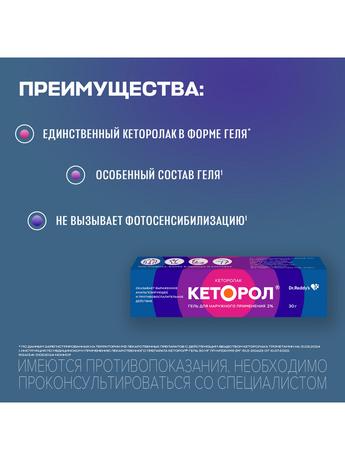 Фото Кеторол, гель 2%, 50 г