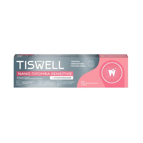 Фото TISWELL зубная паста отбеливающая реминерализирующая для чувствительных зубов с наногидроксиапатитом 110 г, 1 шт.