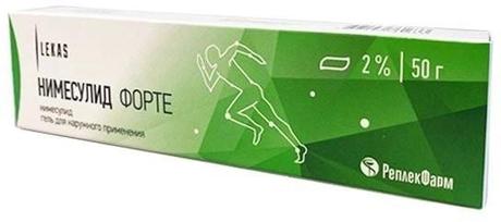 Фото Нимесулид форте, гель 2%, 50 г