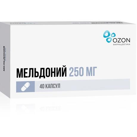 Фото Мельдоний, капсулы, 250 мг, 40 шт.
