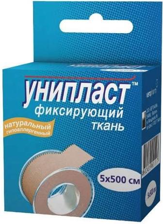 Фото Унипласт, лейкопластырь 5 см х 500 см (тканевая основа х/б)