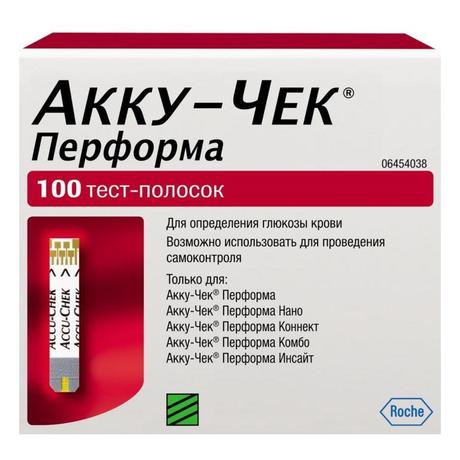 Фото Тест-полоски Accu-Chek Performa, 100 шт.