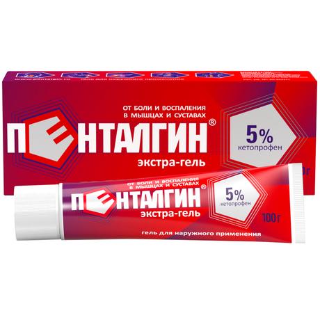 Фото Пенталгин экстра-гель 5%, 100 г