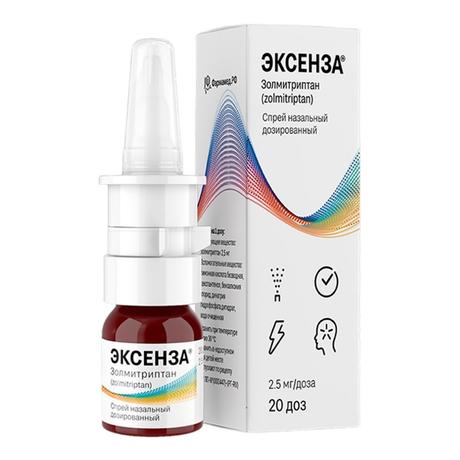 Фото Эксенза, спрей назальный 2,5 мг/доза, 20 доз