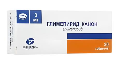 Фото Глимепирид Канон, таблетки, 3 мг, 30 шт.