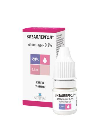 Фото Визаллергол, капли глазные 0.2% 2.5 мл, 1 шт.
