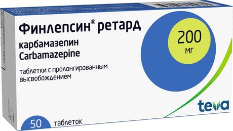 Фото Финлепсин Ретард, таблетки пролонгированного действия 200 мг, 50 шт.