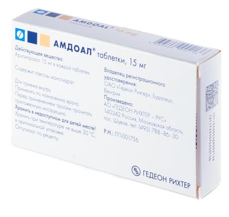 Фото Амдоал, таблетки 15 мг, 30 шт.
