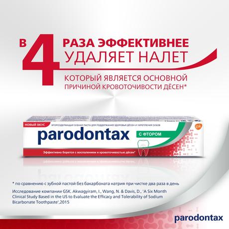 Фото Зубная паста Parodontax с Фтором от воспаления и кровоточивости десен, 50 мл