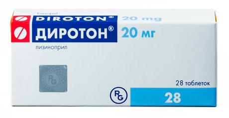 Фото Диротон, таблетки 20 мг, 28 шт.