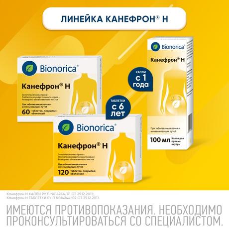 Фото Канефрон Н, таблетки покрытые оболочкой, 120 шт.