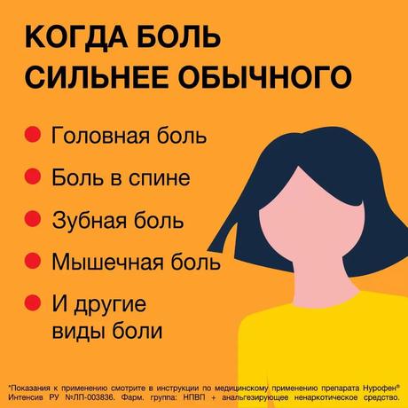 Фото Нурофен Интенсив, таблетки покрыт. плен. об. 200 мг+500 мг, 6 шт.