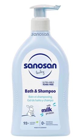 Фото Sanosan Baby Средство для купания и шампунь, 500 мл