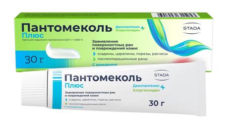 Фото Пантомеколь Плюс, крем 5,25%+0,802%, 30 г