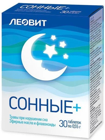 Фото ЛЕОВИТ БАД Сонные ПЛЮС, таблетки, 30 шт.