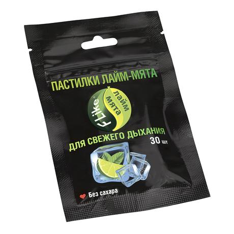 Фото FLIKE, пастилки для свежего дыхания (лайм-мята), 30 шт.