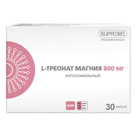 Фото Липосомальный L-треонат магния капсулы 800 мг, 30 шт.