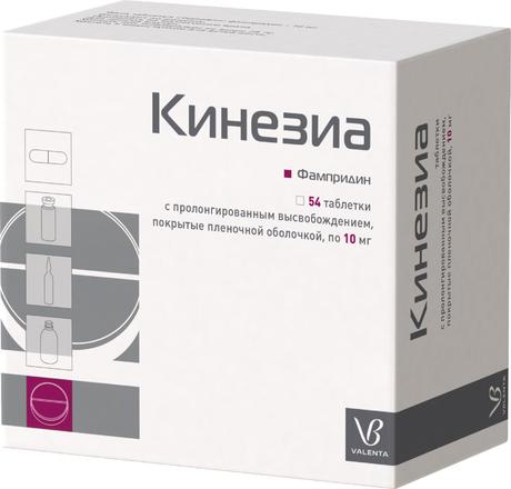 Фото Кинезиа, таблетки с пролонгированным высвобождением покрыт. плен. об. 10 мг, 54 шт.