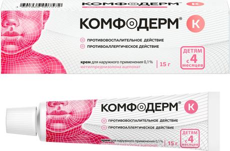 Фото Комфодерм К, крем 0.1%, 15 г