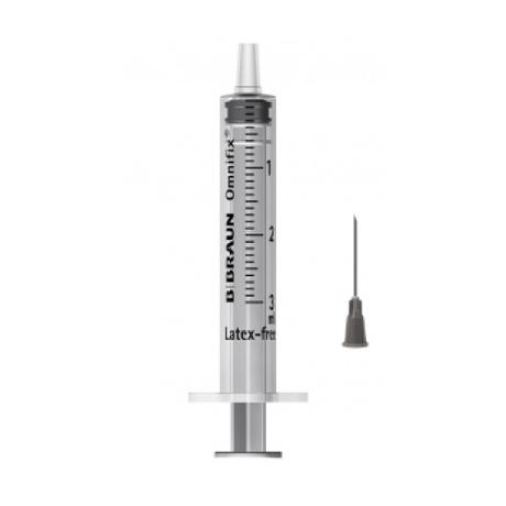 Фото Шприц Омнификс 3-х компонентный 3 мл Люэр, игла 0,6х30, 1 шт.