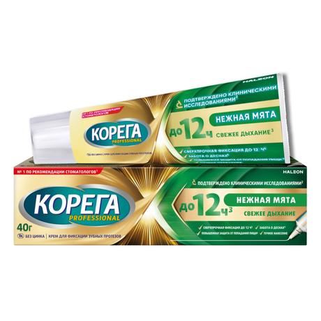Фото Корега Professional Нежная мята, крем для фиксации зубных протезов 40 г 