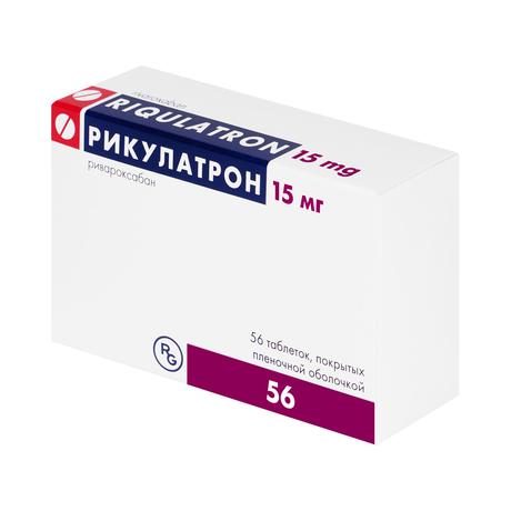 Фото Рикулатрон, таблетки покрытые пленочной оболочкой 15 мг, 56 шт.