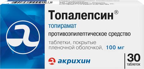 Фото Топалепсин таблетки, покрытые пленочной оболочкой 100 мг, 30 шт