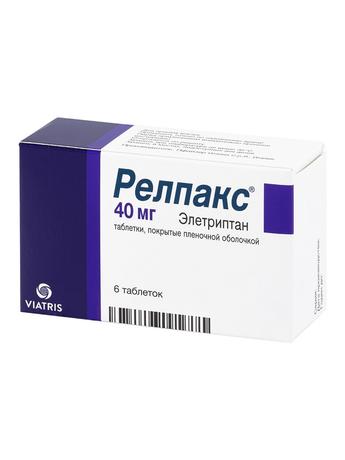 Фото Релпакс, таблетки покрыт. плен. об. 40 мг, 6 шт.