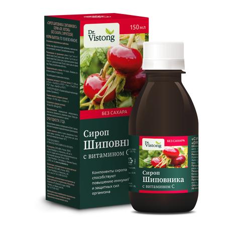 Фото Dr.Vistong, сироп Шиповника с витамином С, 150 мл