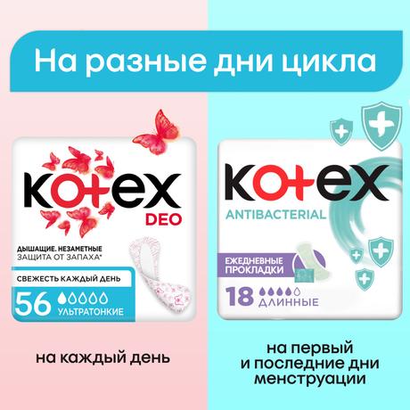 Фото Kotex Deo, прокладки ежедневные ультратонкие, 20 шт.