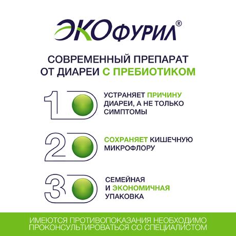 Фото Экофурил, капсулы 200 мг, 30 шт.