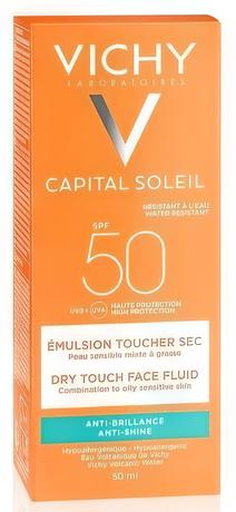 Фото Vichy capital soleil эмульсия матирующая для лица драй тач SPF50, 50 мл