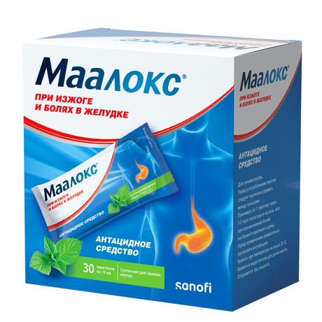 Фото Маалокс, суспензия, пакетики 15 мл, 30 шт.