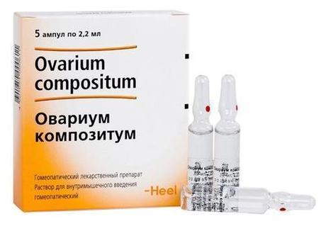 Фото Овариум Композитум, раствор для в/м введения, ампулы 2.2 мл, 5 шт.