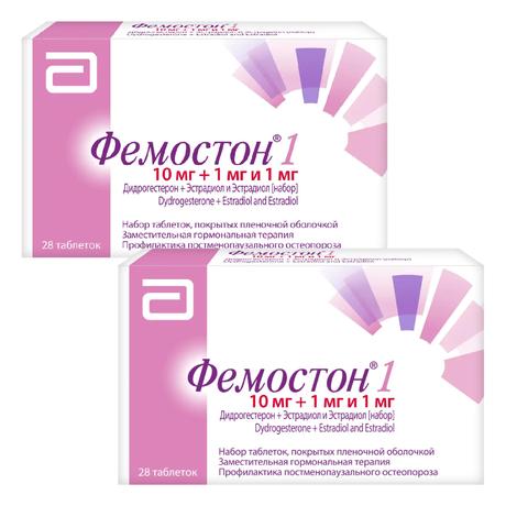 Фото Набор 2уп Фемостон 1 таб п/п/об 10+1мг и 1мг 28шт