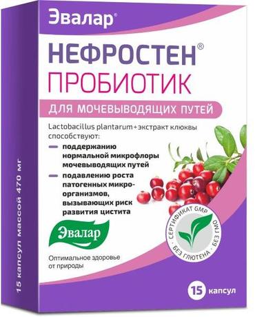 Фото Нефростен пробиотик, капсулы 470 мг, 15 шт.