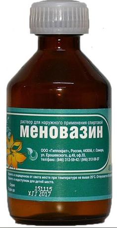 Фото Меновазин, раствор спиртовой для наружного применения 40 мл