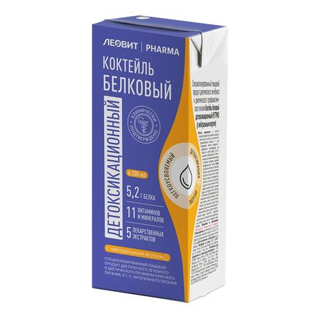 Фото Леовит Pharma Коктейль белковый детоксикационный Нутрио (нейтральный вкус), 200 мл
