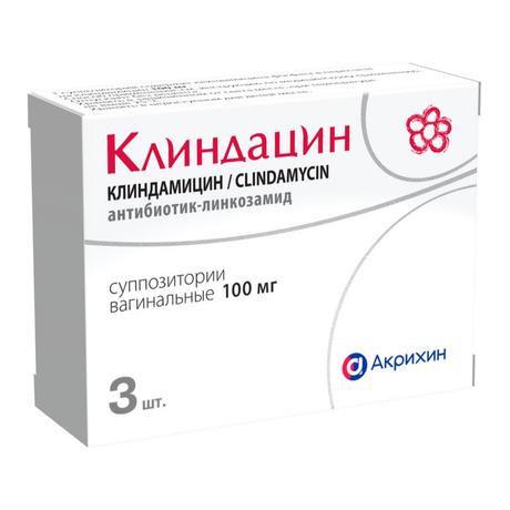 Alt Img Клиндацин, суппозитории вагинальные 100 мг, 3 шт.